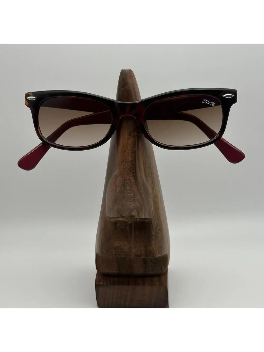 Le TIGRE Rectangular Tortoiseshell Sunglasses Burgundy Arms